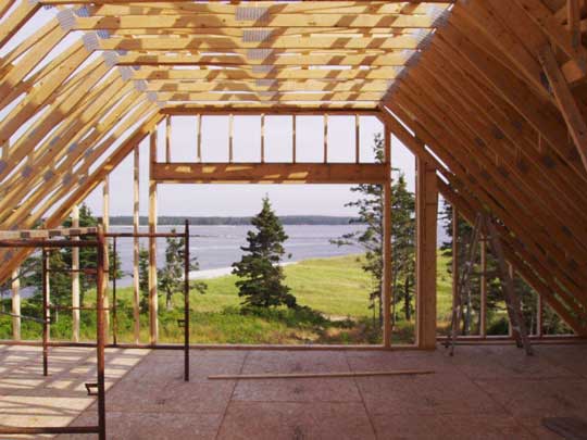 View of beach from second floor windows, built by Mark Oickle Construction